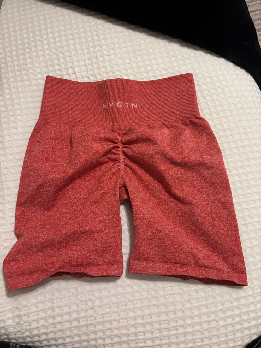 NVGTN Red Scrunch Bike Shorts
